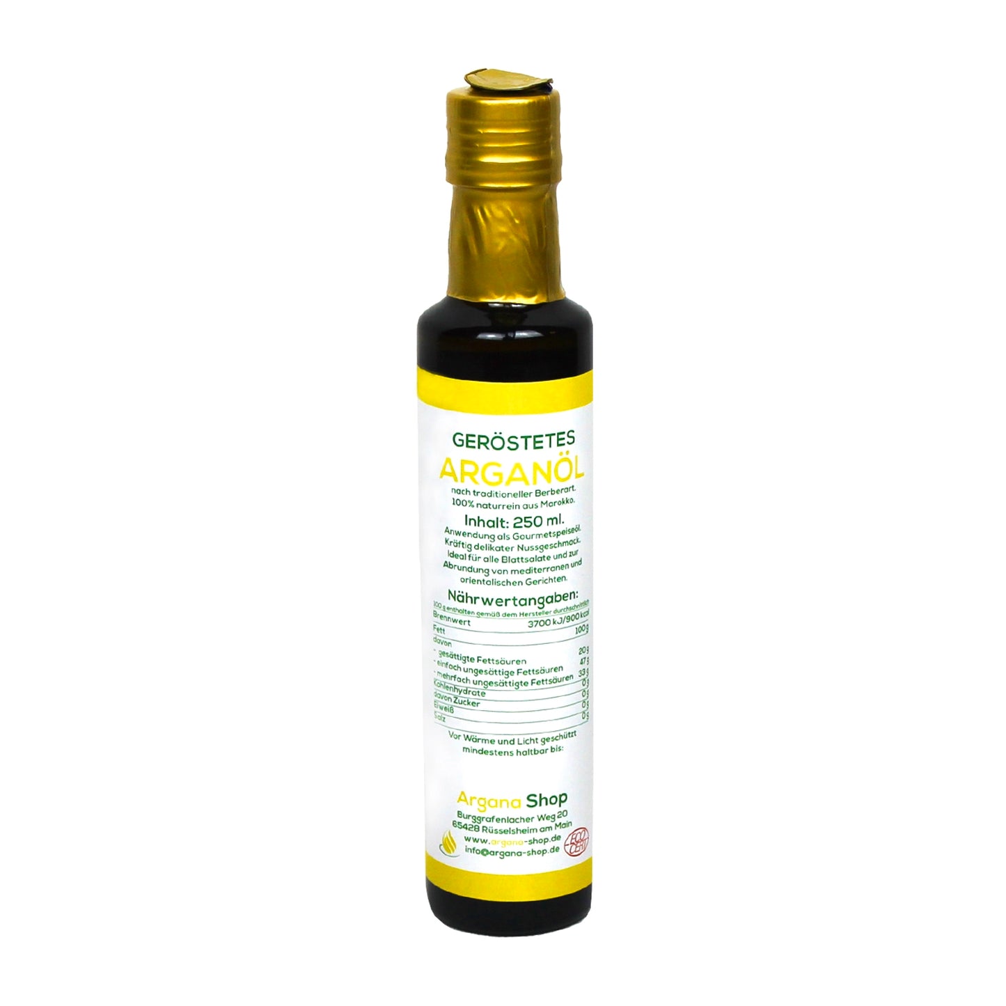 Arganöl, geröstet (mittelgroße Flasche, 250 ml)